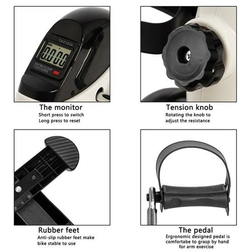 Mini Exercise Bike Portable Home Use Hands and Feet Trainer - GHAVASTORE