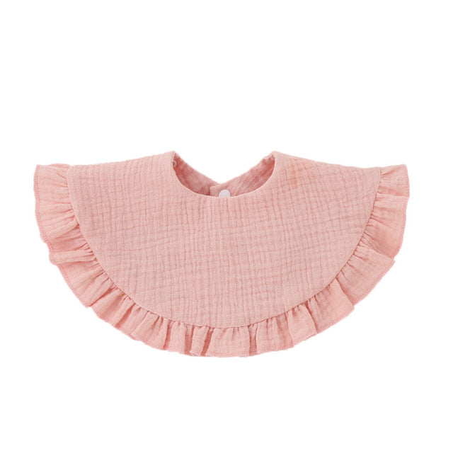 Soft Cotton Ruffle Bib For Infants And Toddlers - GHAVASTORE
