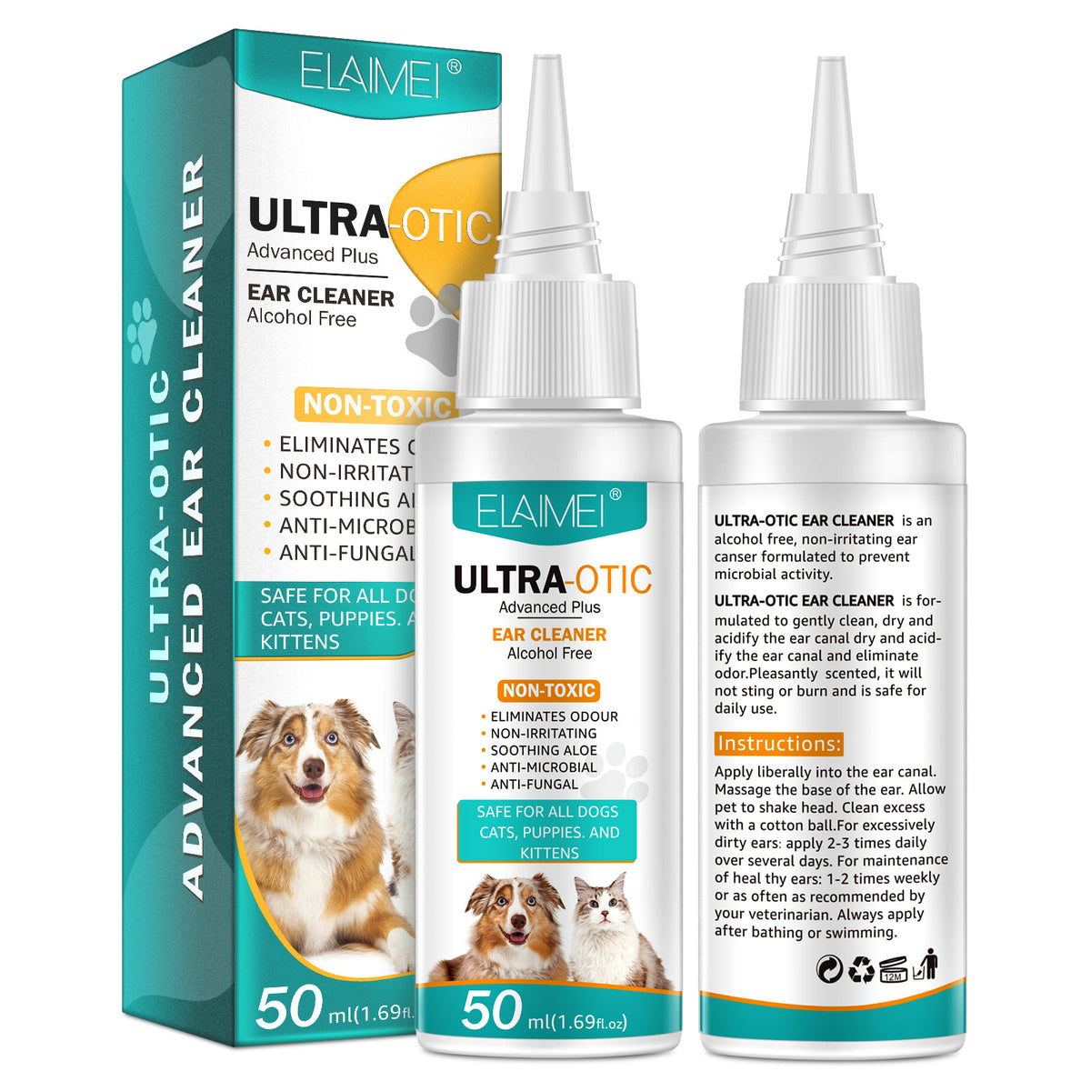 Pet Ear Cleaner 50ml - GHAVASTORE