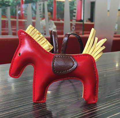 Handmade Leather Pony Keychain And Bag Charm - GHAVASTORE
