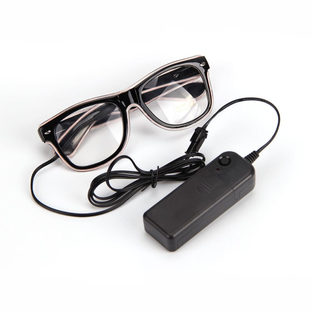Glow in the Dark Multi-Color LED EL Wire Light-Up Glasses - GHAVASTORE
