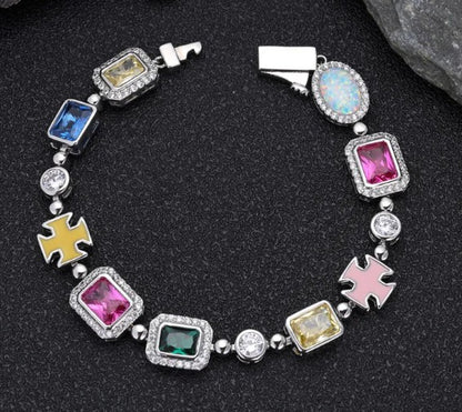 Gold-Plated Hip-Hop Gemstone Necklace - GHAVASTORE