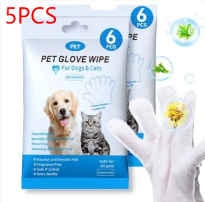 Pet Cleaning Gloves & Wipes - GHAVASTORE