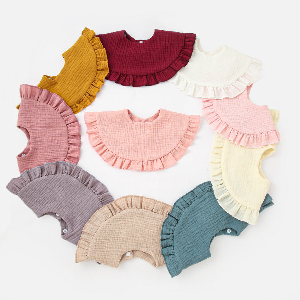 Soft Cotton Ruffle Bib For Infants And Toddlers - GHAVASTORE