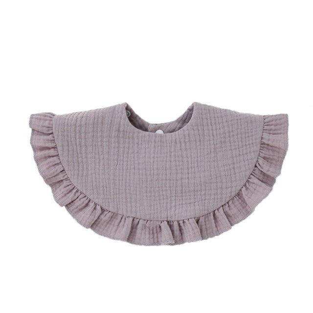 Soft Cotton Ruffle Bib For Infants And Toddlers - GHAVASTORE