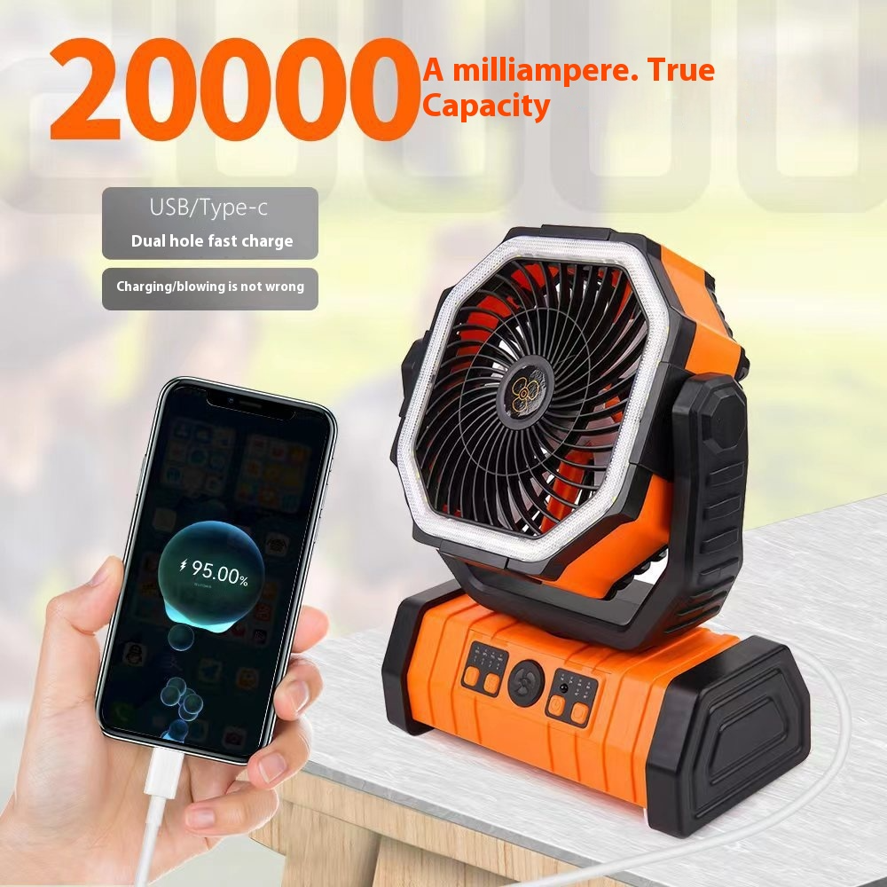 Outdoor Household Power Bank LED Light Camping Fan - GHAVASTORE