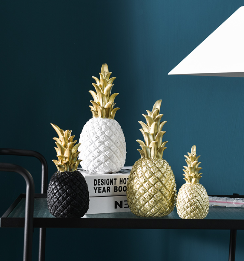 Gold Pineapple Resin Window Display Decor - GHAVASTORE