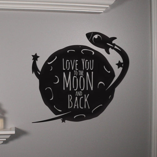 Moon and Back - Rocket - Metal Wall Art/Decor - GHAVASTORE