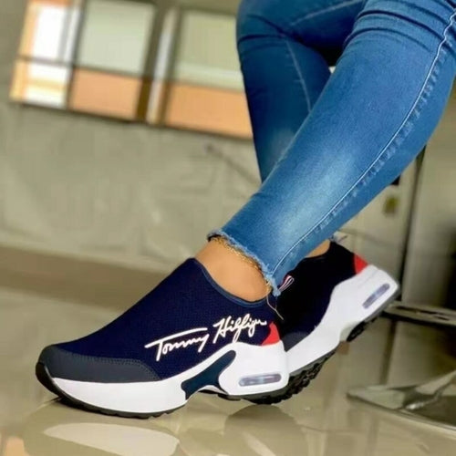 Casual Breathable Wedges Ladies Walking Sneakers Flat Women Shoes - GHAVASTORE
