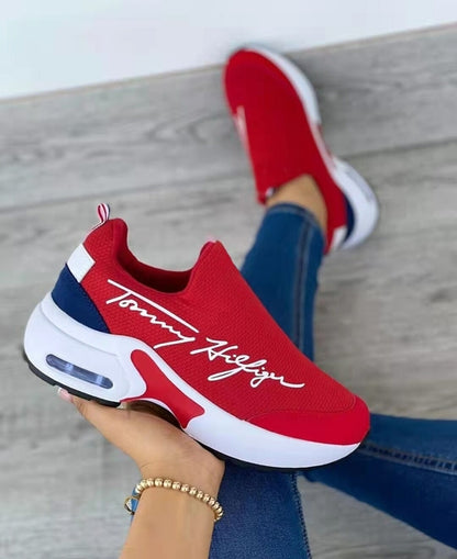 Casual Breathable Wedges Ladies Walking Sneakers Flat Women Shoes - GHAVASTORE