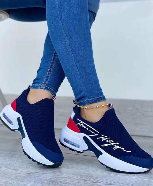 Casual Breathable Wedges Ladies Walking Sneakers Flat Women Shoes - GHAVASTORE