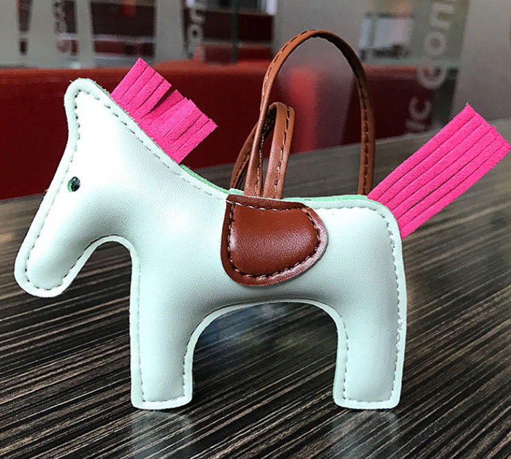 Handmade Leather Pony Keychain And Bag Charm - GHAVASTORE