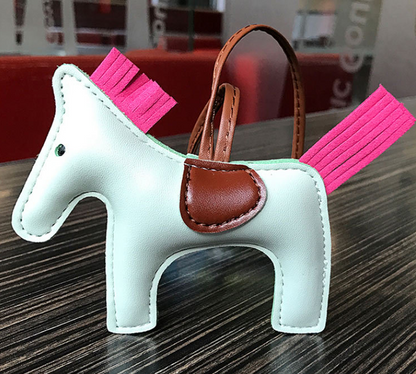 Handmade Leather Pony Keychain And Bag Charm - GHAVASTORE