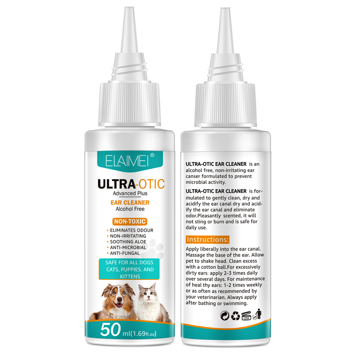Pet Ear Cleaner 50ml - GHAVASTORE