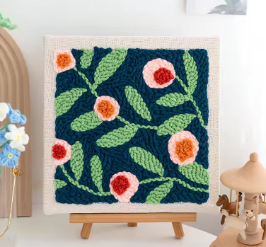 Poppy Punch Needle Kit with Embroidery Materials (One Set) - GHAVASTORE
