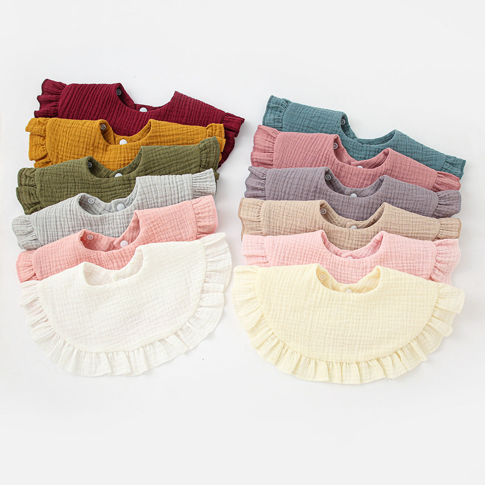Soft Cotton Ruffle Bib For Infants And Toddlers - GHAVASTORE