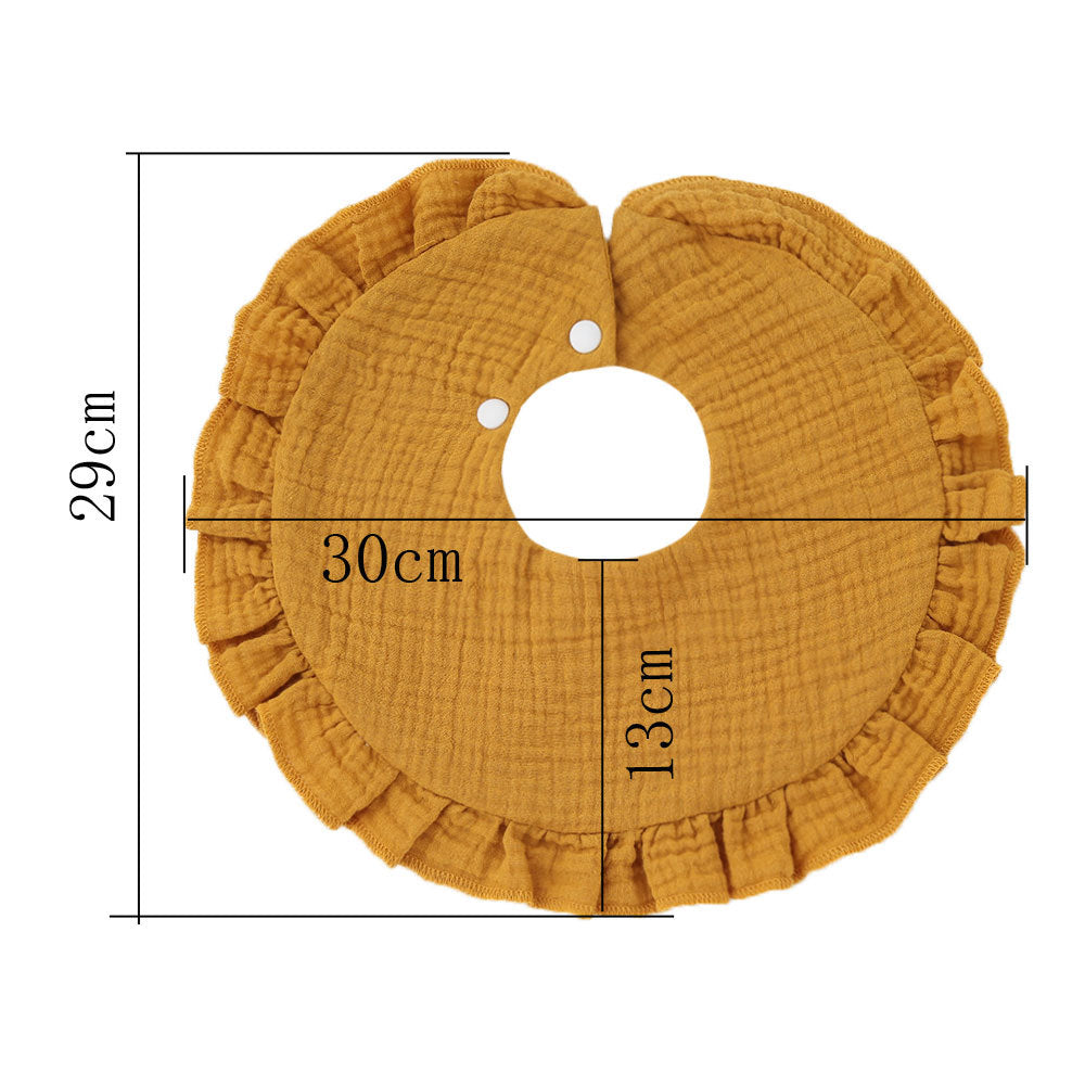 Soft Cotton Ruffle Bib For Infants And Toddlers - GHAVASTORE