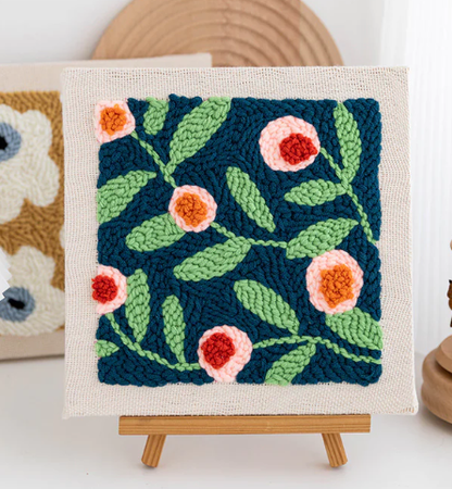 Poppy Punch Needle Kit with Embroidery Materials (One Set) - GHAVASTORE
